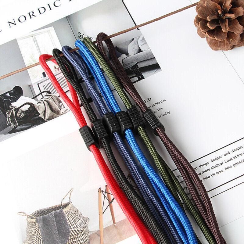 Glasses Lanyard Sports Comfortable Nylon Adjustable Spectacles Neck Strap Cord - Black