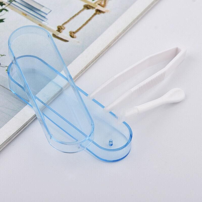 Contact Lens Tweezers Stick Inserter Remover Tool Kit Tip Storage Case Box Set - Pink