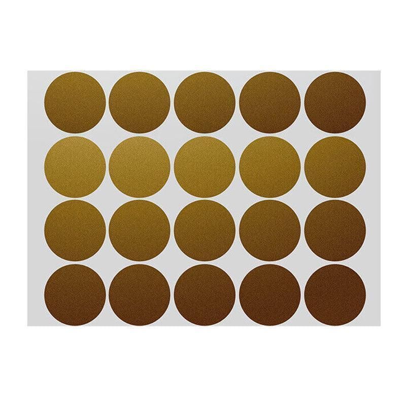 Gold Assorted Sizes Colour Sticker Dots Adhesive Round Labels Circular Spot Scrapbook - 13mm*132 Dots