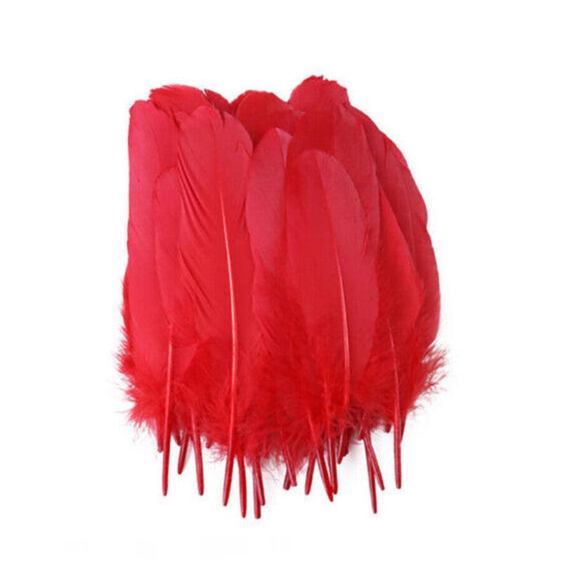 50X Craft Feathers Goose Feather Diy Art Party Decoration Wedding Dream Catcher - Black