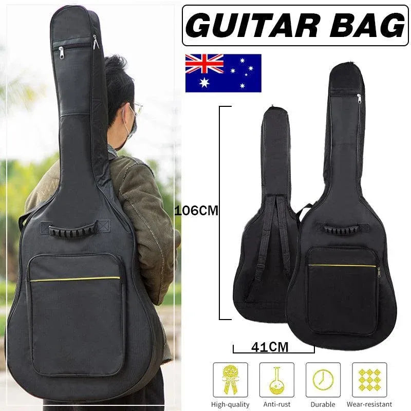 41 Inch Acoustic Guitar Bag Waterproof Oxford Soft Case with Backpack Straps