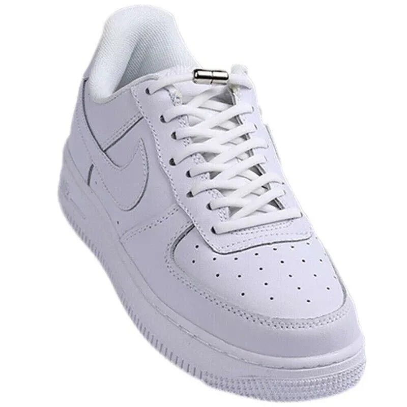 No Tie Locked Elastic Shoelace Shoe Lace Lazy Laces Sneakers Sports - Grey