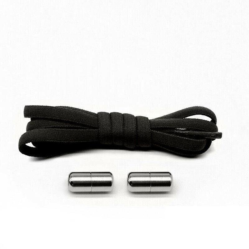 No Tie Locked Elastic Shoelace Shoe Lace Lazy Laces Sneakers Sports - Grey