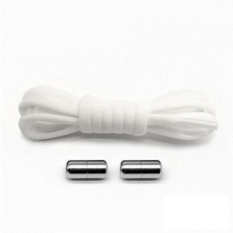 No Tie Locked Elastic Shoelace Shoe Lace Lazy Laces Sneakers Sports - Grey