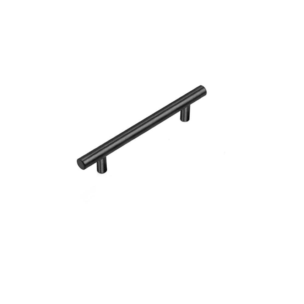 5PCS Black Kitchen Cabinet Door Handles Stainless Steel Door Drawer Pull T Bar - 200mm/128mm