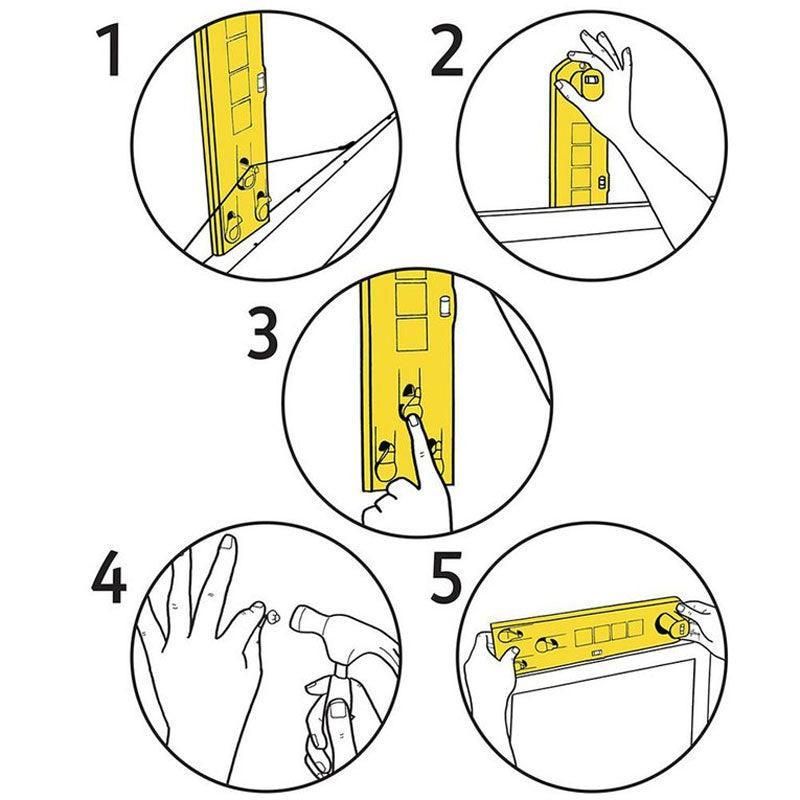 Picture Hanging Tool Tools Frame Hanger Easy Wall Photo Hanging Level Ruler Au