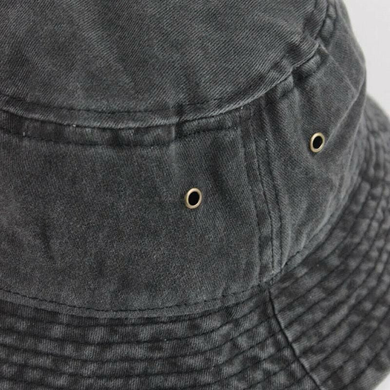 Unisex Men Women Washed Cotton Outdoor Camping Sports Bucket Hats Fisherman Hat - Blue 2