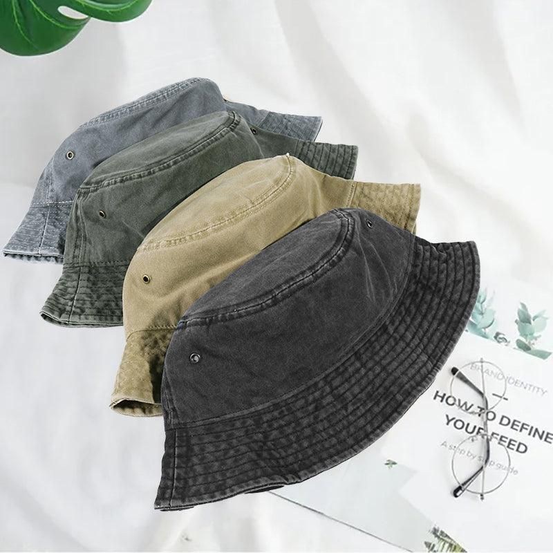 Unisex Men Women Washed Cotton Outdoor Camping Sports Bucket Hats Fisherman Hat
