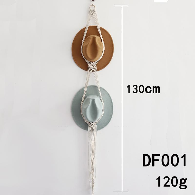Boho Hand-Woven Macrame Hat Display Rack Hanging Cap Holder 1-3 Hat Rope hanger - E(2Hat Rope hanger)