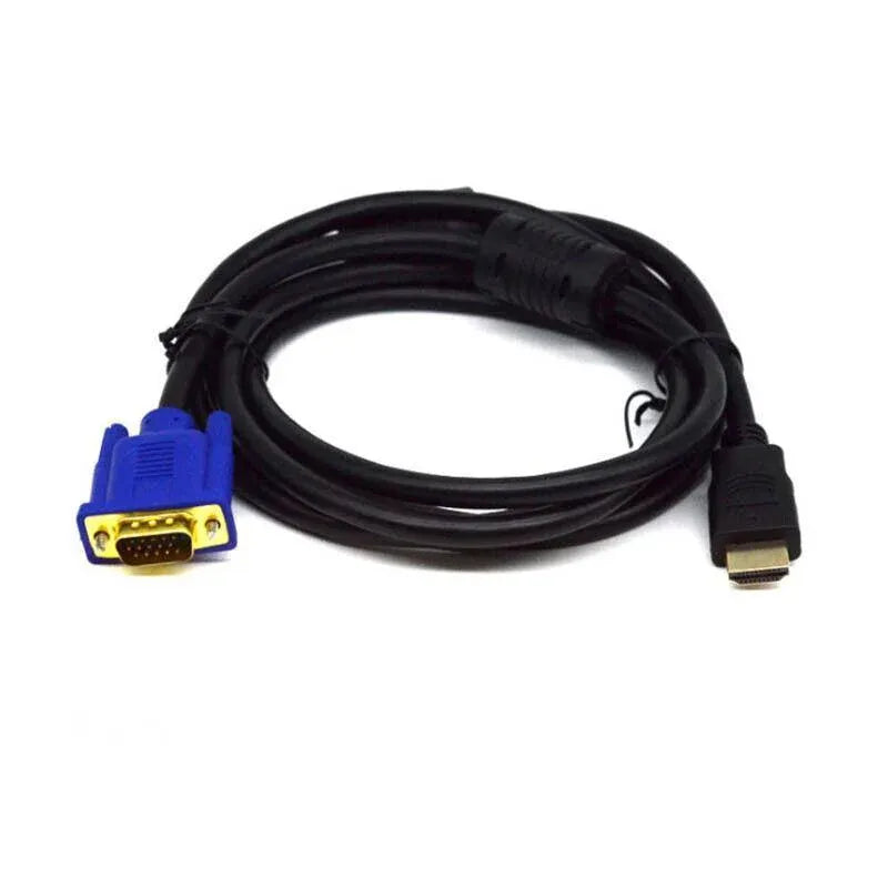 Hdmi Male To Vga Male Cable Adapter Monitor Lead Hd 15Pin 1080P Converter Laptop