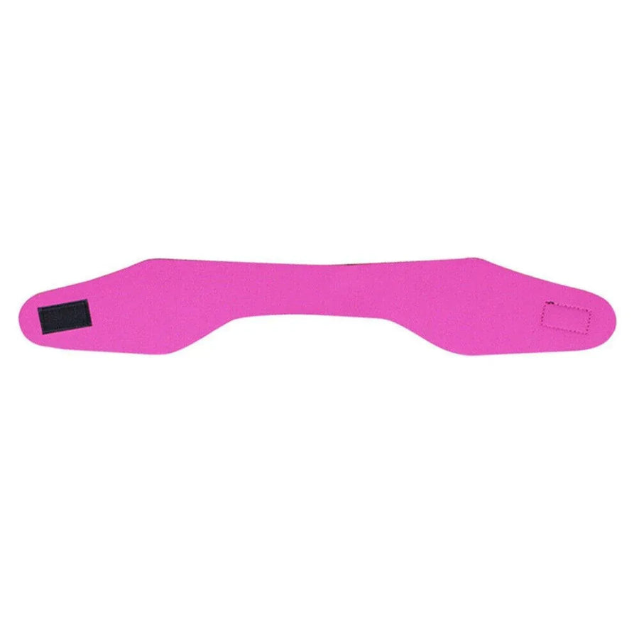 Adjustable Waterproof Swimming Headband for Ear Protection Unisex Diving Use - Red-L