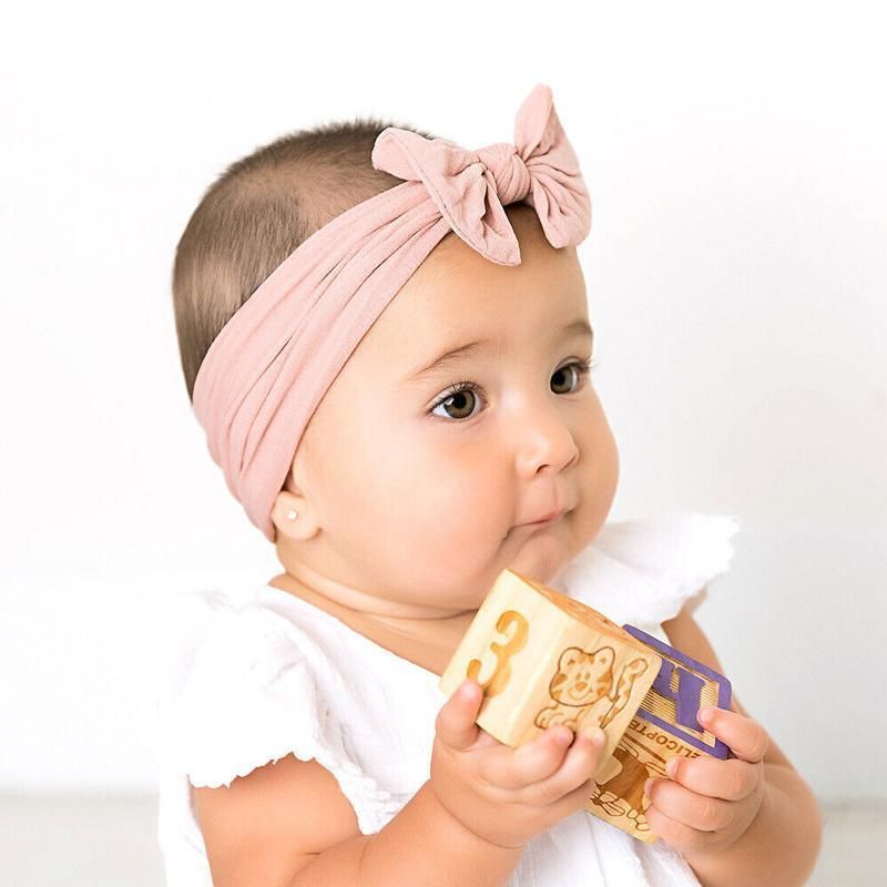 3PCS Soft Headband Wrap Set with Top Knot Single Bow Turban Style Hairbands - #3