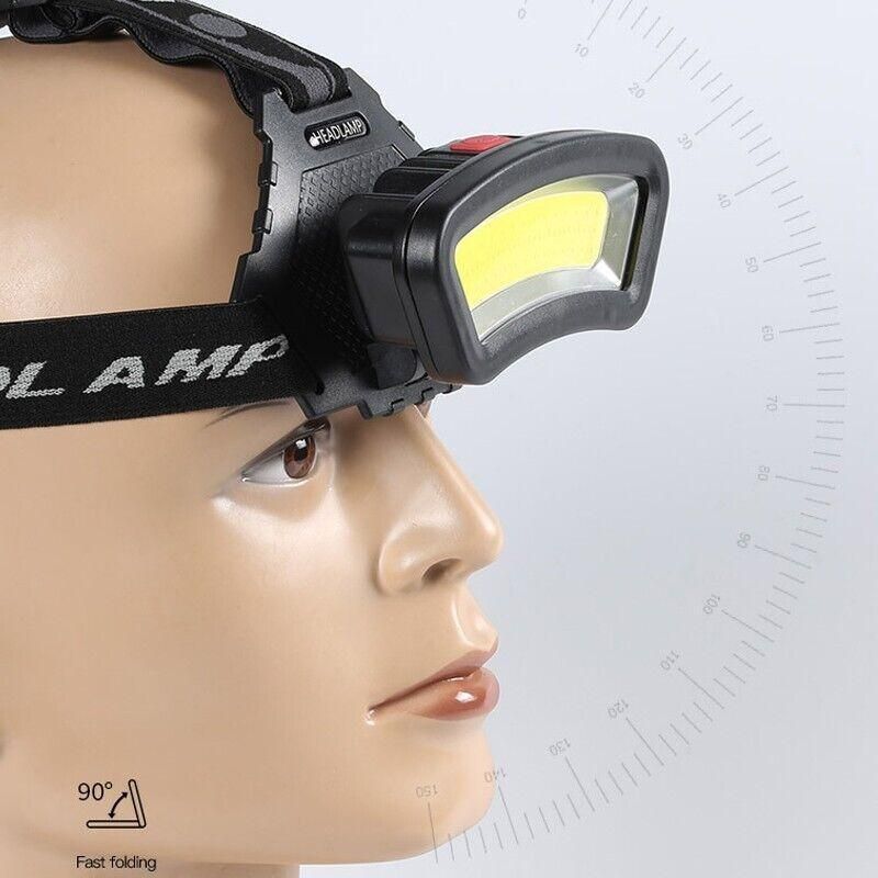 100000Lm USB Rechargeable COB+LED Headlamp Torch for Work