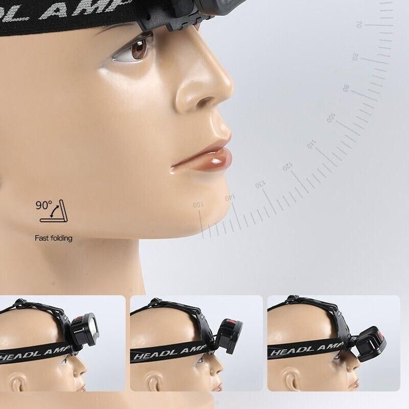 100000Lm USB Rechargeable COB+LED Headlamp Torch for Work