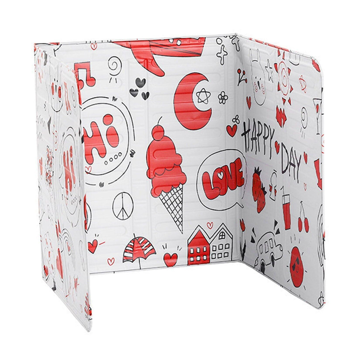 Kitchen Oil Splash Guard Wall Foil Protector Stove Cover Removable Baffle Screen - Leaf