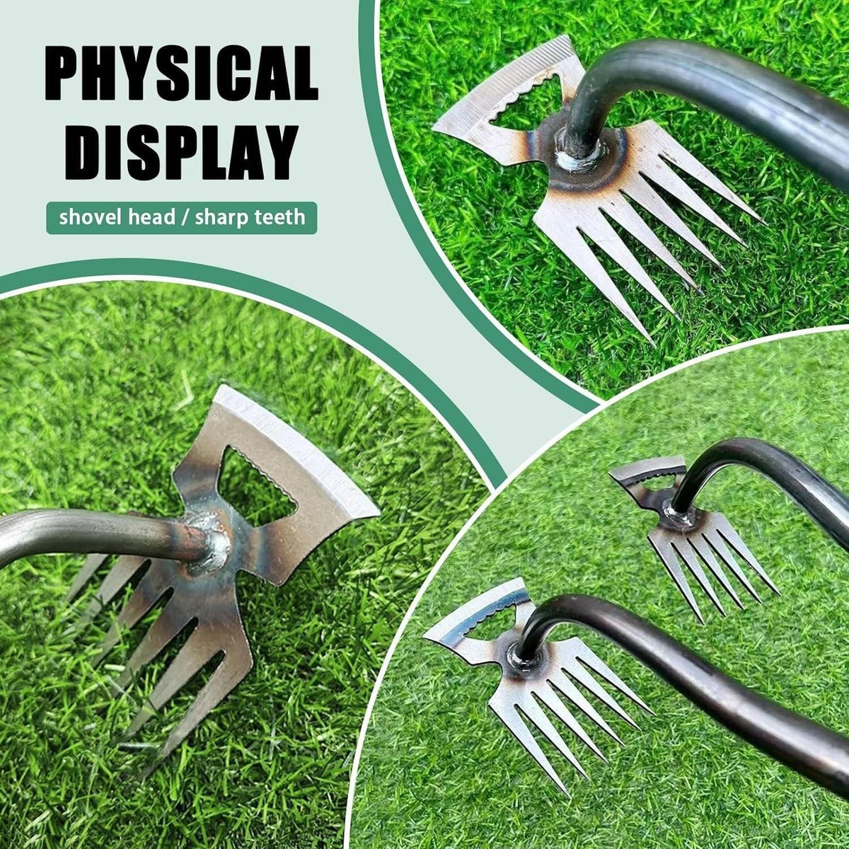 Garden Weeding Digging Tool Farm Household Hoe Durable Handheld Weeder Artifact - 5 teeth