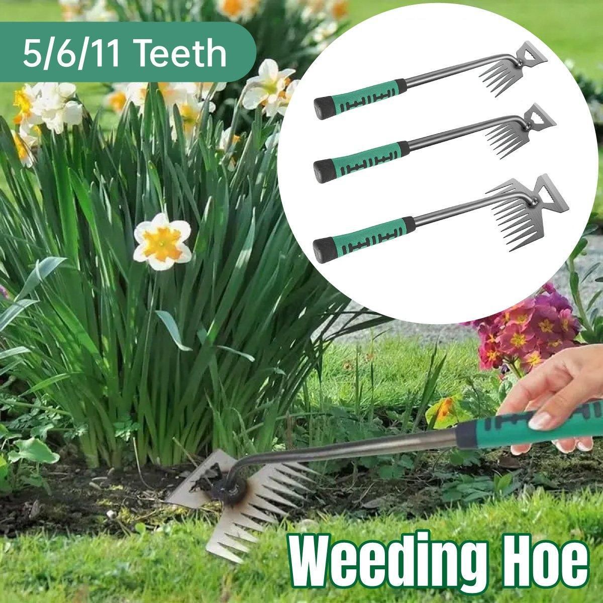 Garden Weeding Digging Tool Farm Household Hoe Durable Handheld Weeder Artifact - 5 teeth