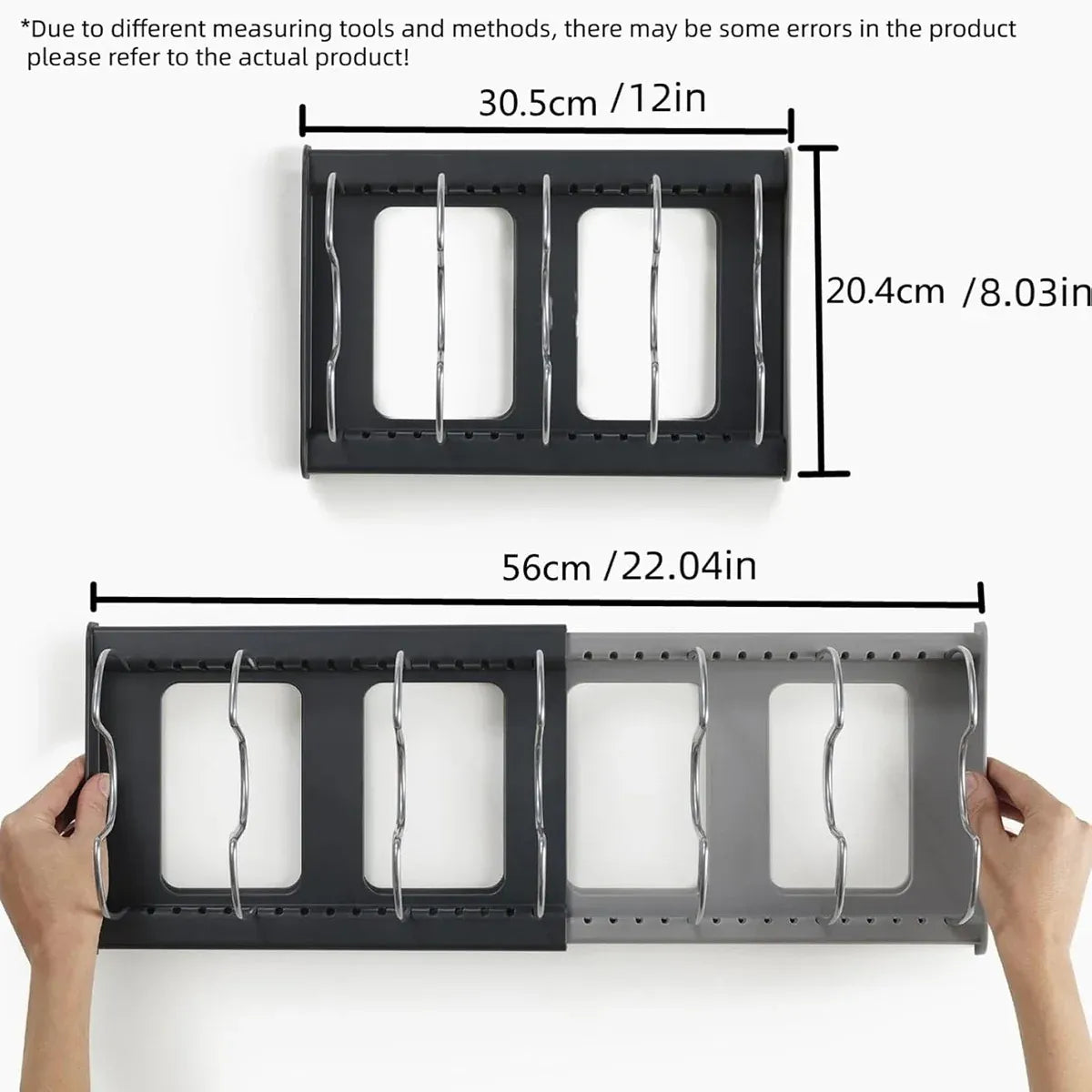 Telescopic Kitchen Storage Rack Table Top Pot Lid Holder Drawer Organizer Shelf