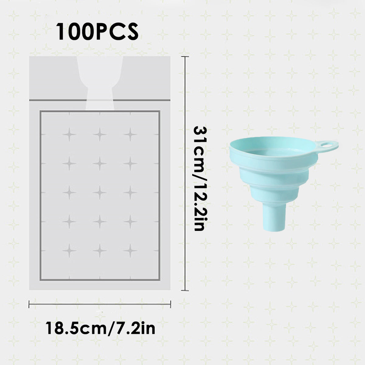 Disposable Ice Pack Bag 100PCS Water Injection Ice Cube Mold Tear Ice Grid