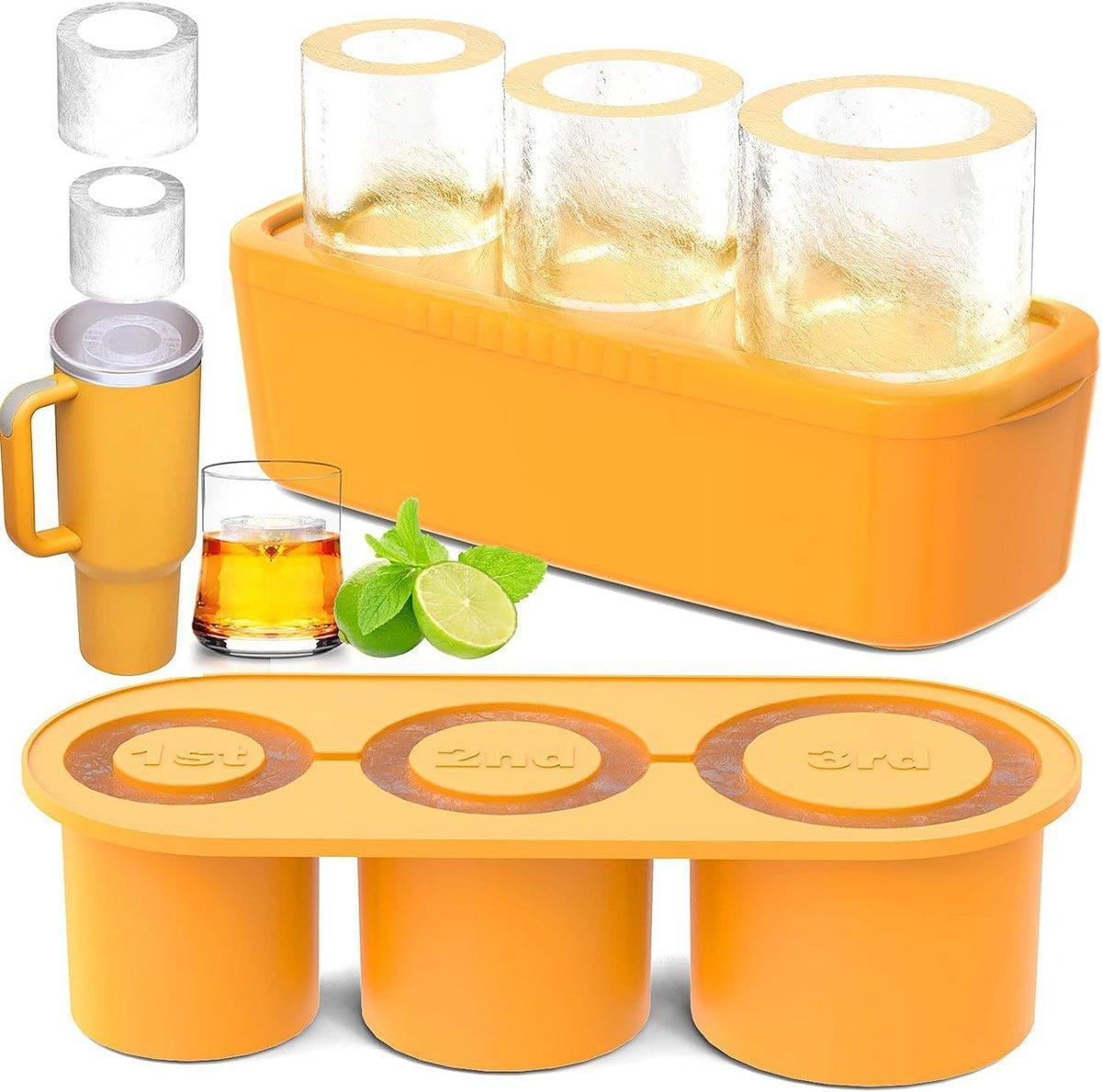 Silicone Ice Cube Tray for 20oz 30oz 40oz Tumbler Easy Release Reusable Mold - Green