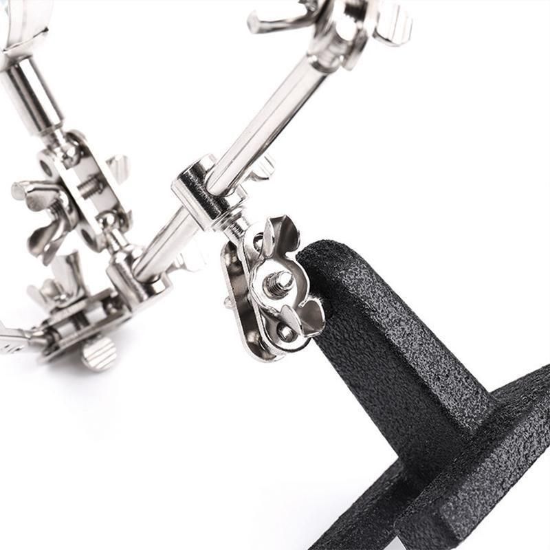 Helping 3rd Hand Soldering Iron Hobby Tool Vise Clamp Magnifying Glass with Station