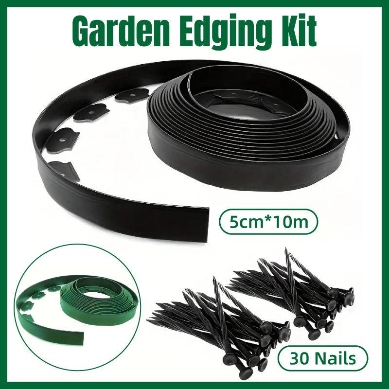 L Shaped Garden Edging Border Landscape Grass Lawn Stone Edge Fence Strip - Green