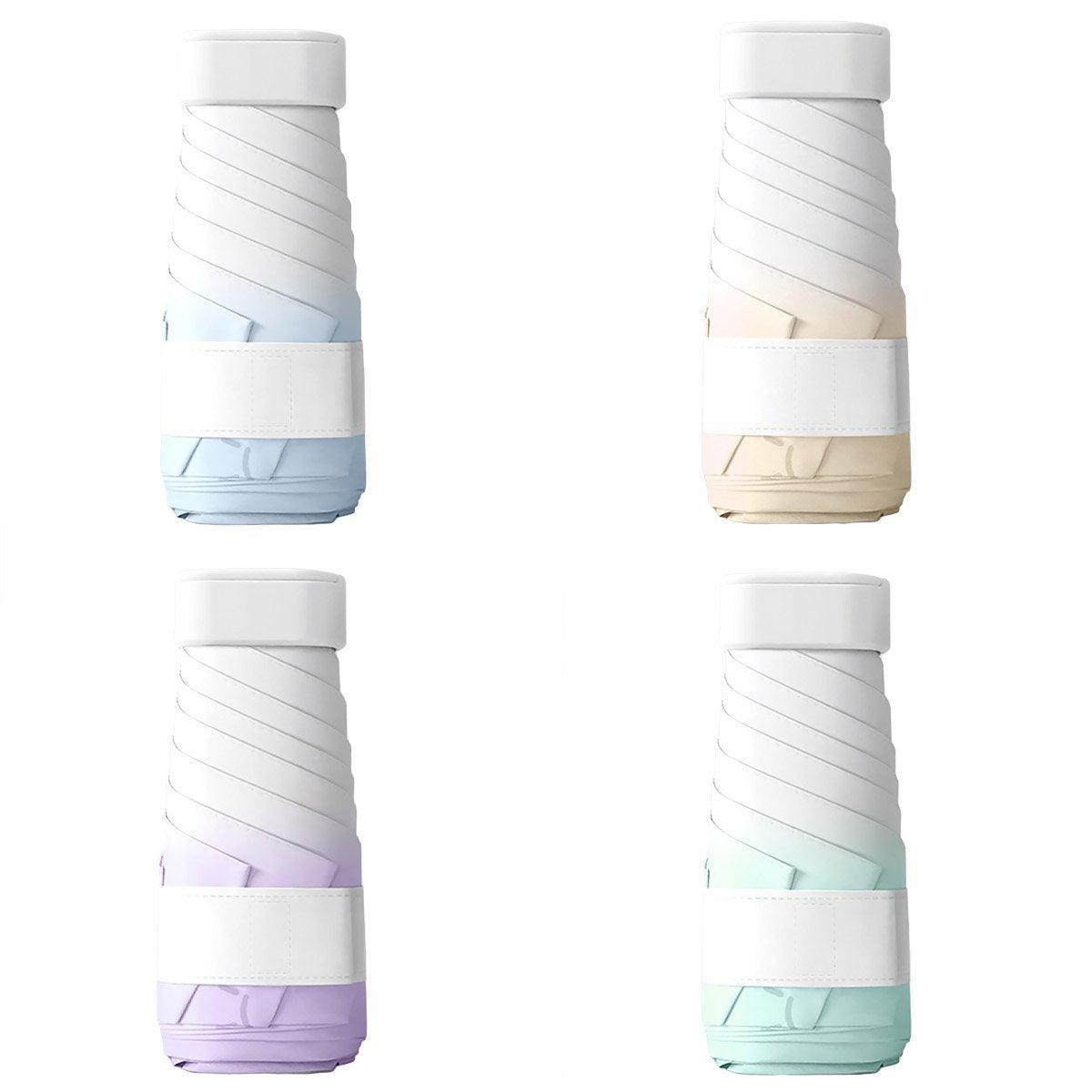 Mini Pocket Umbrella Anti-UV Sun/Rain Windproof 6 Folding Ultra Light Umbrella - Purple