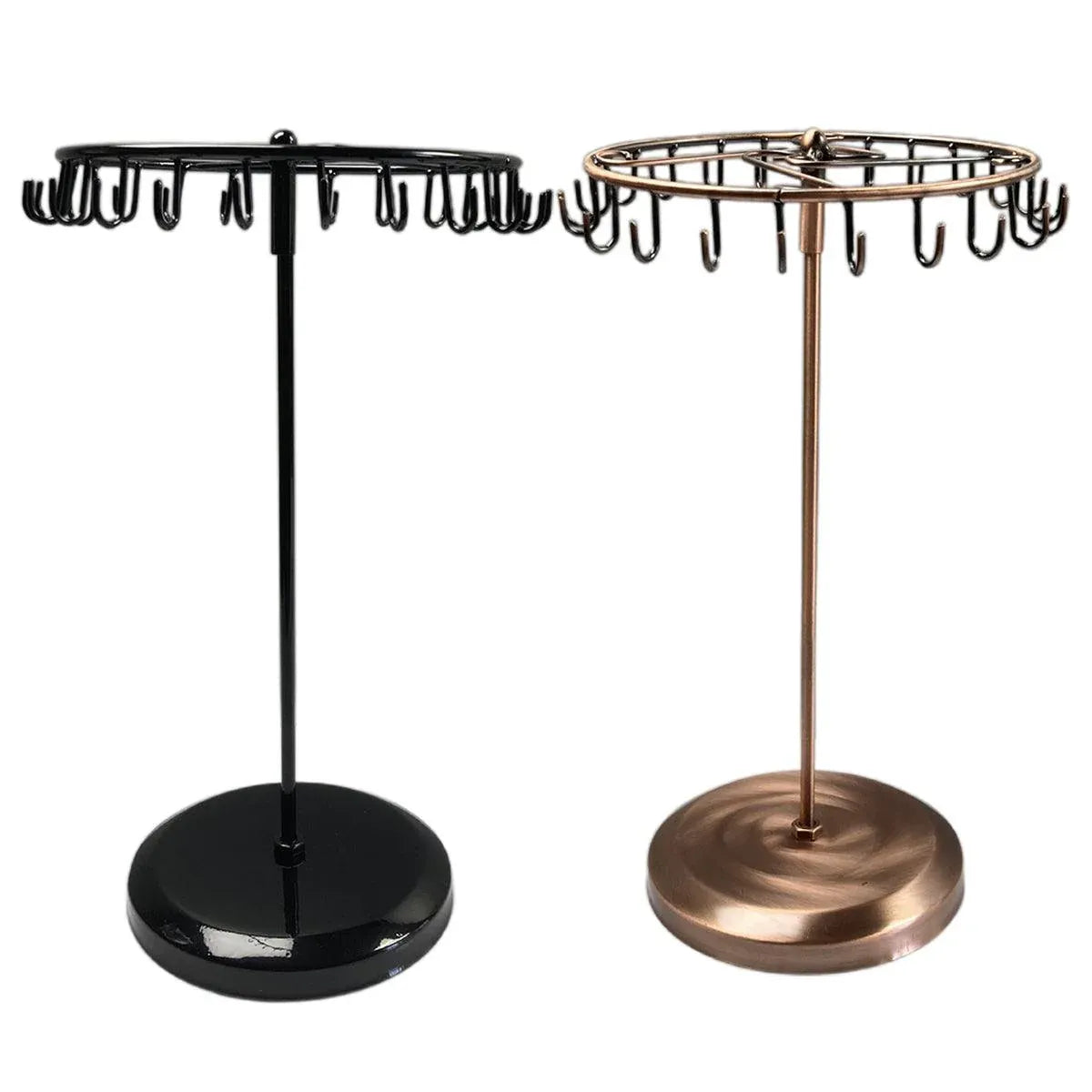 Iron Jewellery Rack Rotating Necklace Display Stand Jewellery Organiser Storage - Bronze