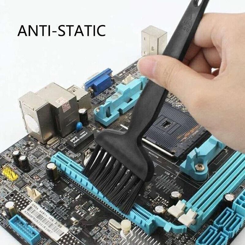 6PCS Anti-Static Keyboard Cleaning Kit Black Plastic Laptop PC Dust Cleaner Tool