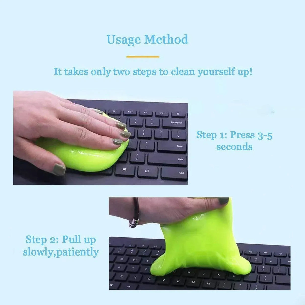 Dust Dirt Cleaning Super Clean Car Laptop Keyboard Home Cleaner - Green