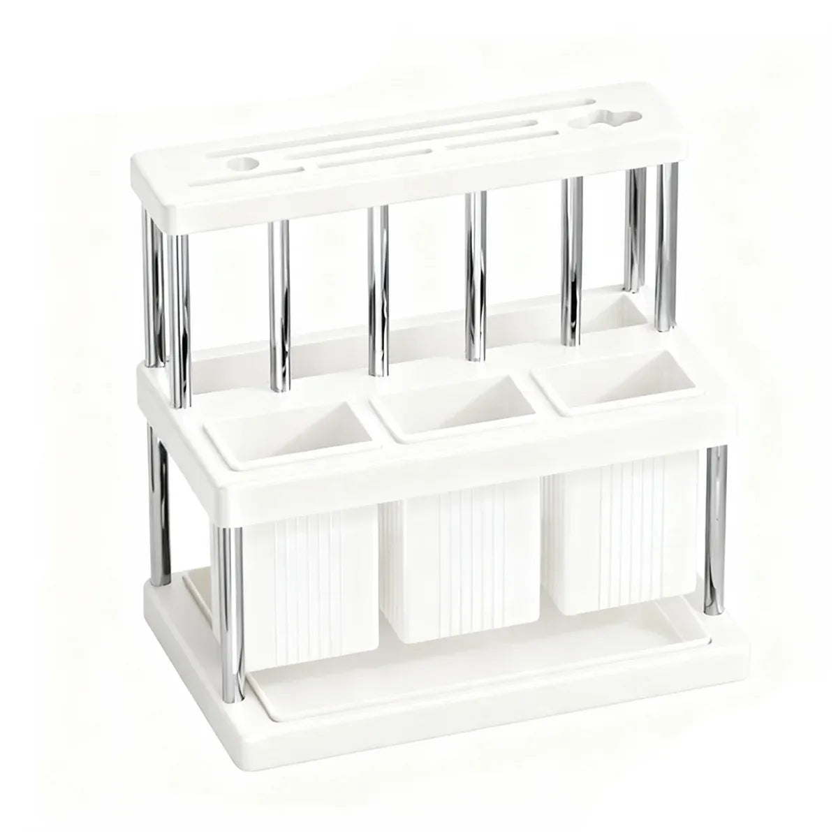 Multifunctional Kitchen Countertop Knife Block Holder with Drain Tray