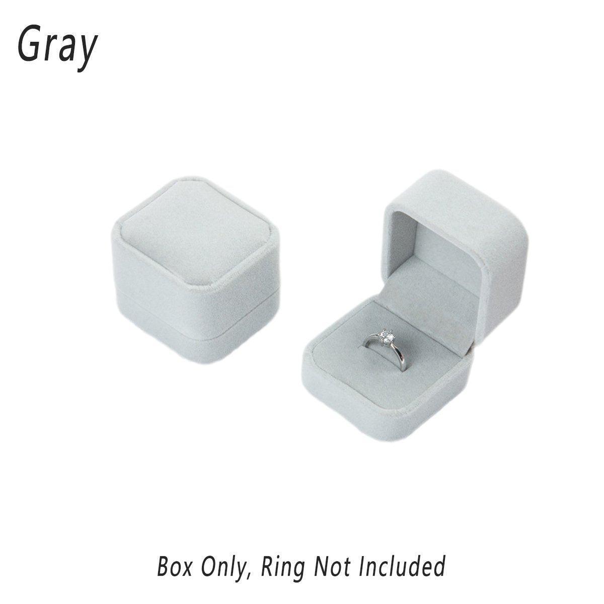 10X Flannel Ring Jewelry Earring Ring Jewelry Boxes Exquisite Gift Organizer - Apricot