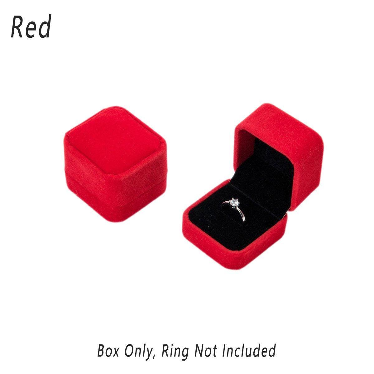10X Flannel Ring Jewelry Earring Ring Jewelry Boxes Exquisite Gift Organizer - Apricot