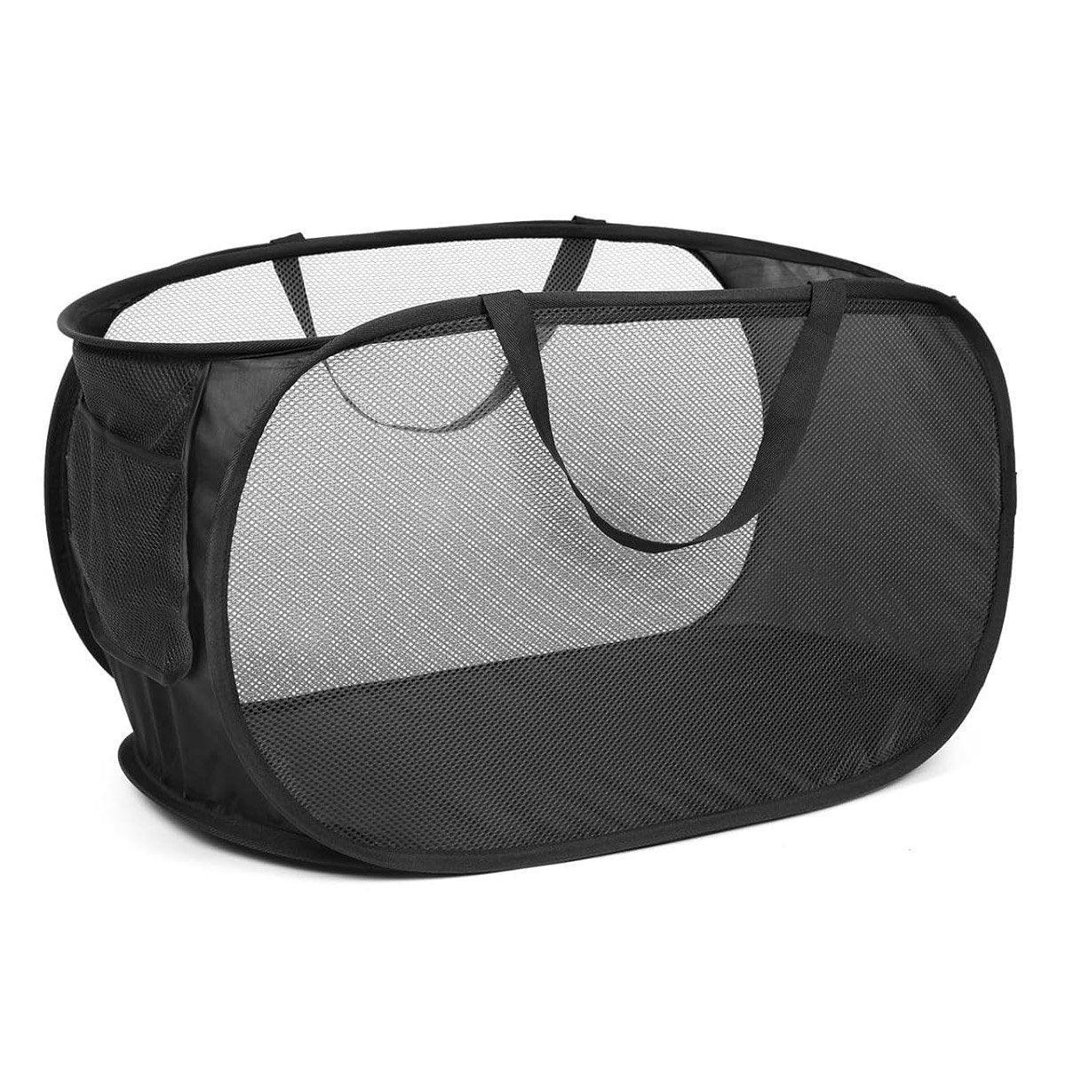 Large Folding Laundry Basket Collapsible Storage Organizer Dirty Clothes Hamper - Navy