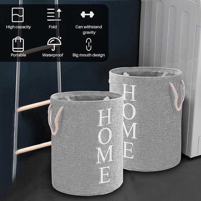 60L Large Foldable Laundry Washing Clothes Storage Hamper Basket Bin Organiser