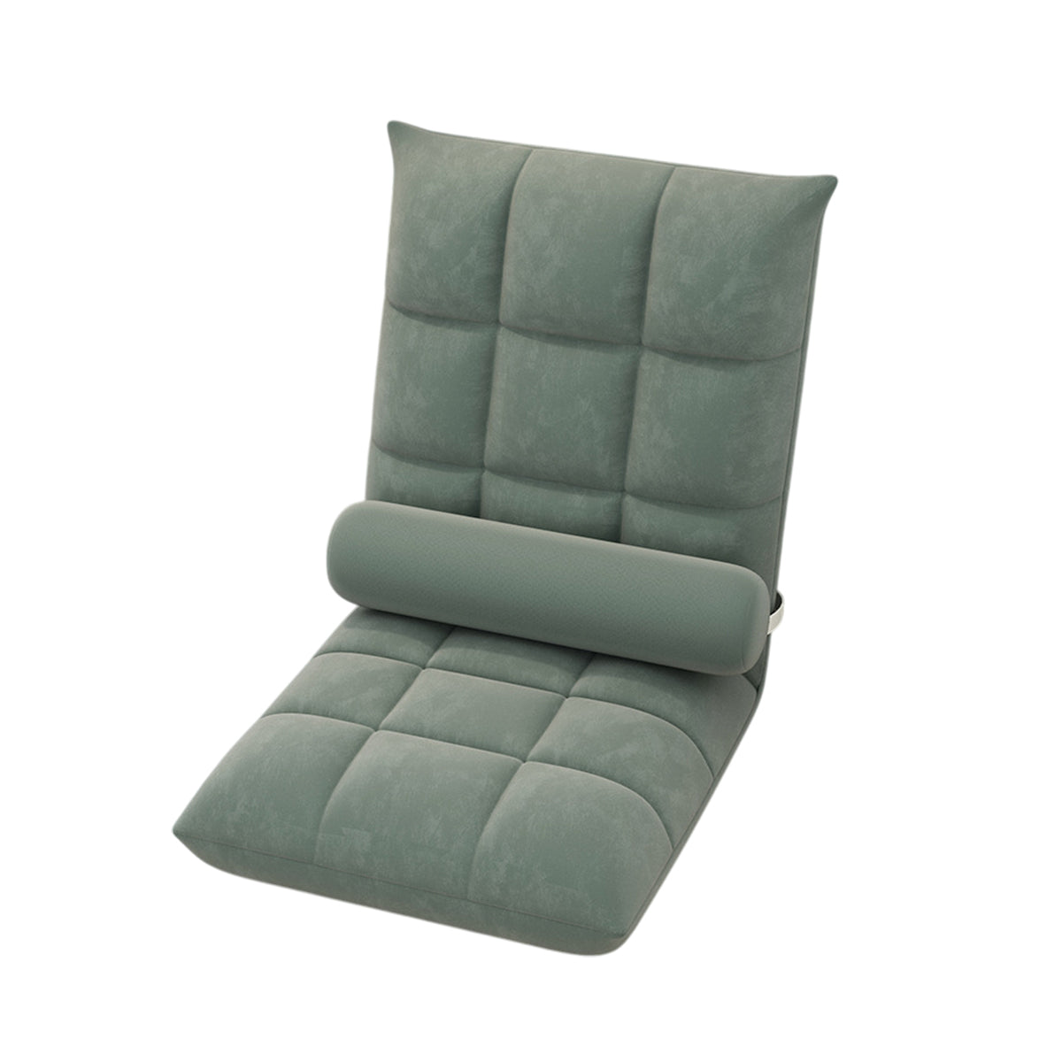 Floor Lounge Sofa Bed Chair with Lumbar Pillow Folding Adjustable Cushion - Pink