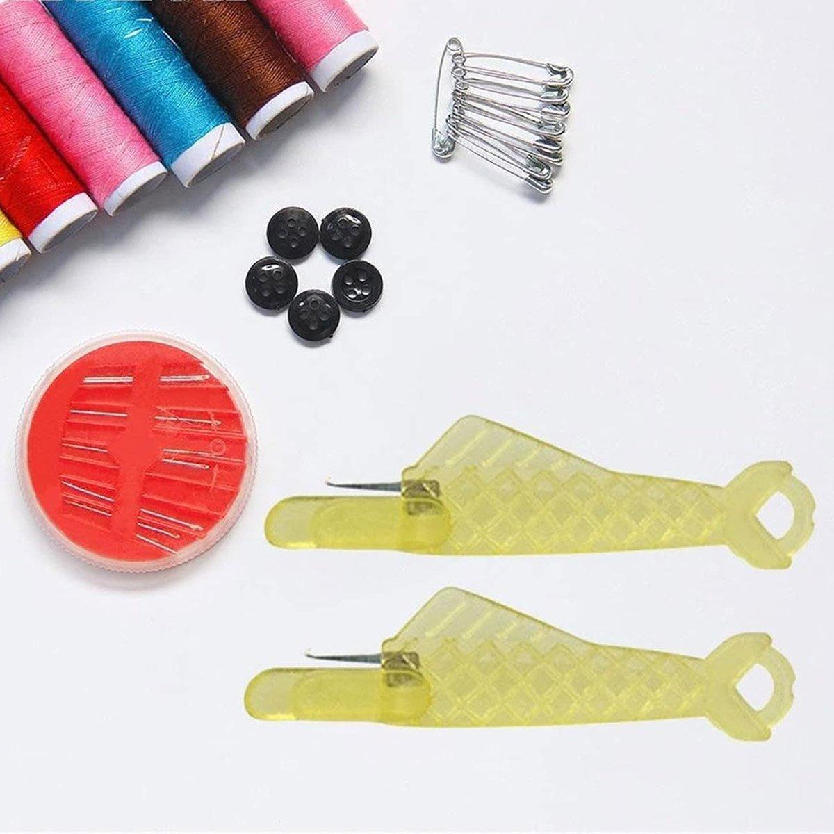 5PCS Plastic Needle Threader Tool for Sewing Machine Quick Lead Garment Sewing - Pink