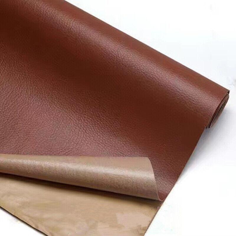 2X Self Adhesive Leather Repair Patches Kit for Sofa Couch Auto Interior Use - Khaki
