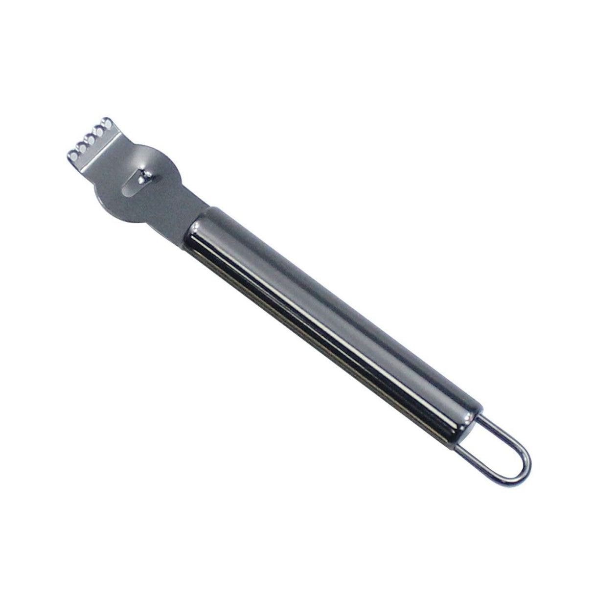 Lemon Zester Grater Knife Tool Stainless Steel with Channel Garnish Citrus Lime - Silver