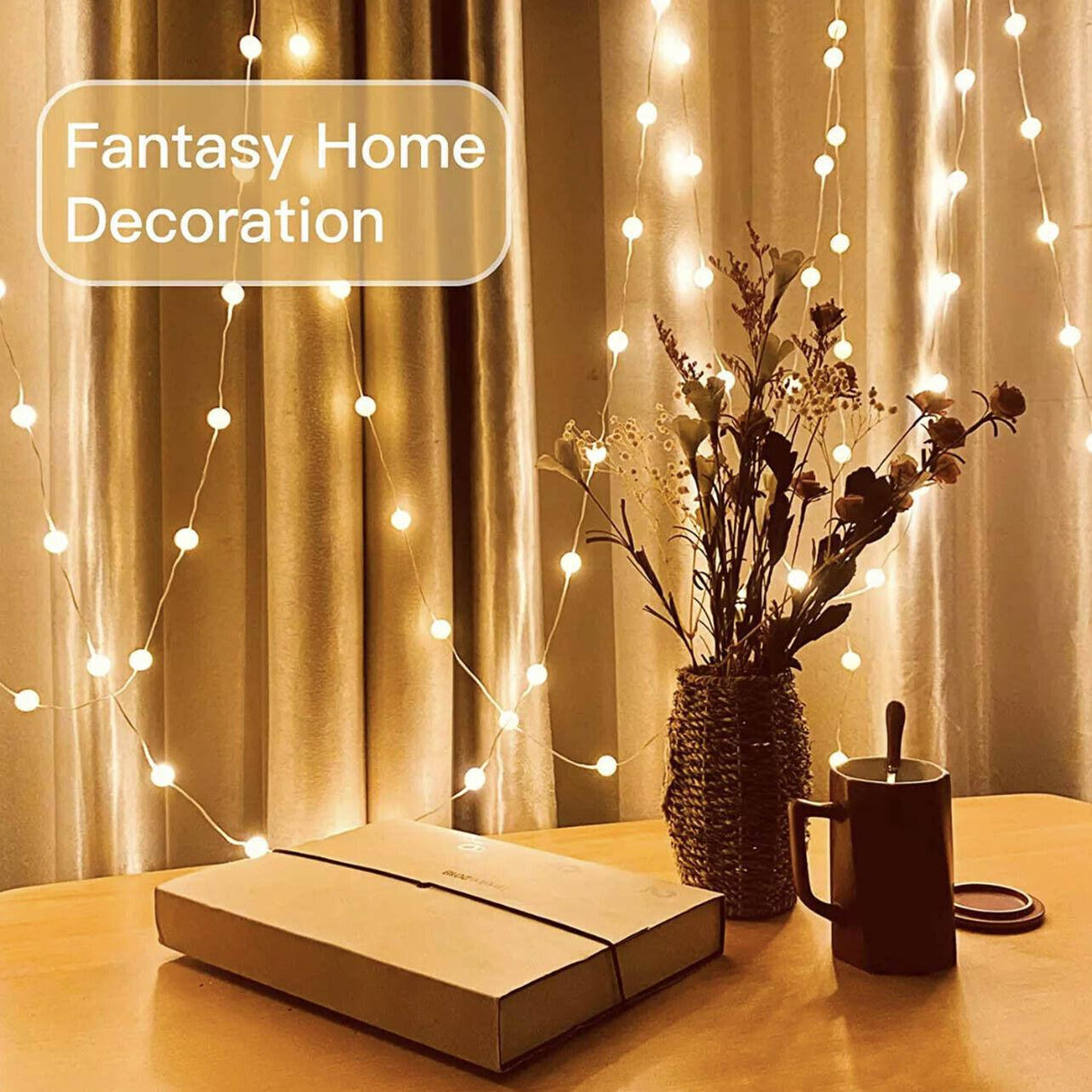 Bulb Ball Fairy String Strips Lights Home Garden Lamp Halloween Xmas Party - 3M Battery (not included)