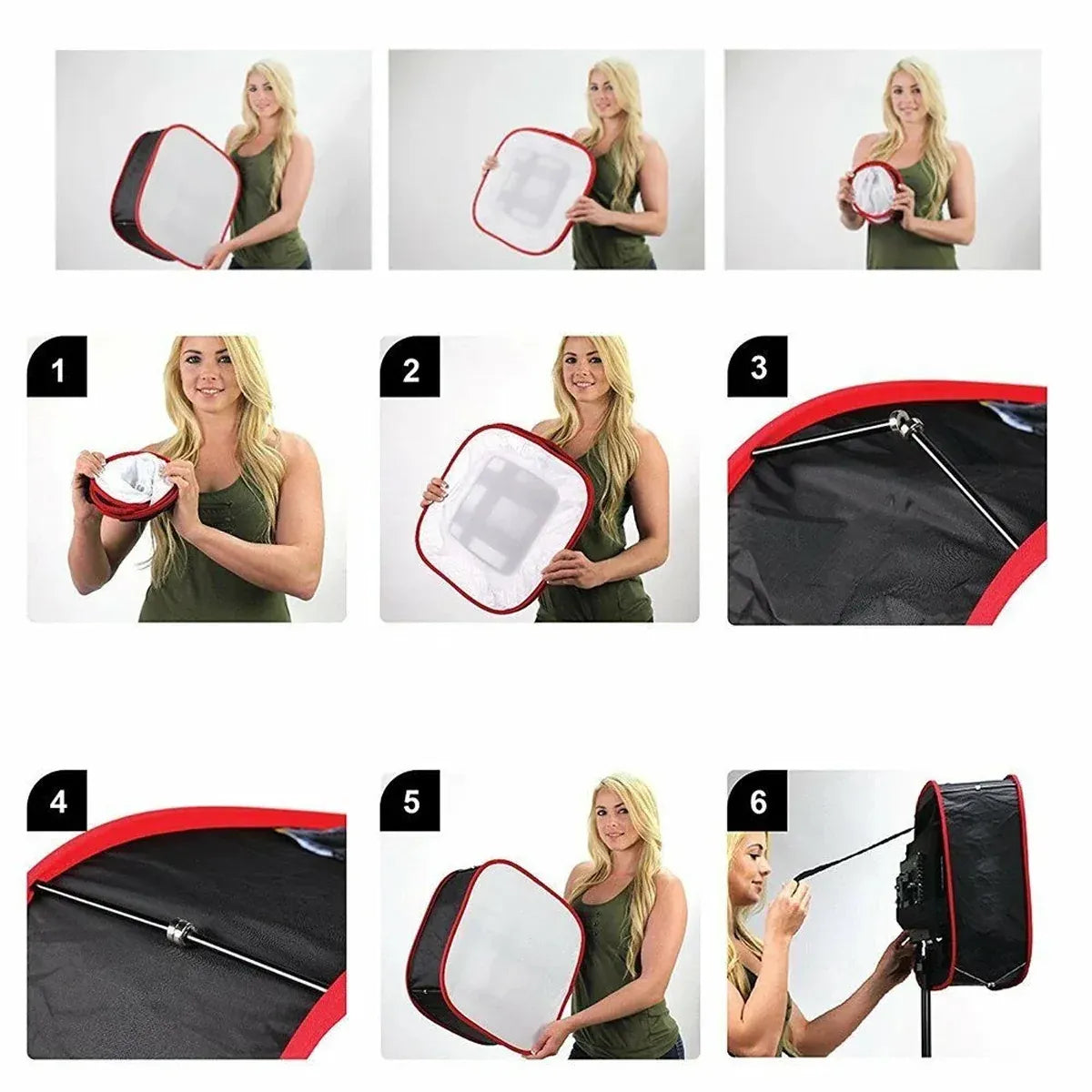 Portable LED Softbox Diffuser Lightweight for Camera Phone Photography Shooting