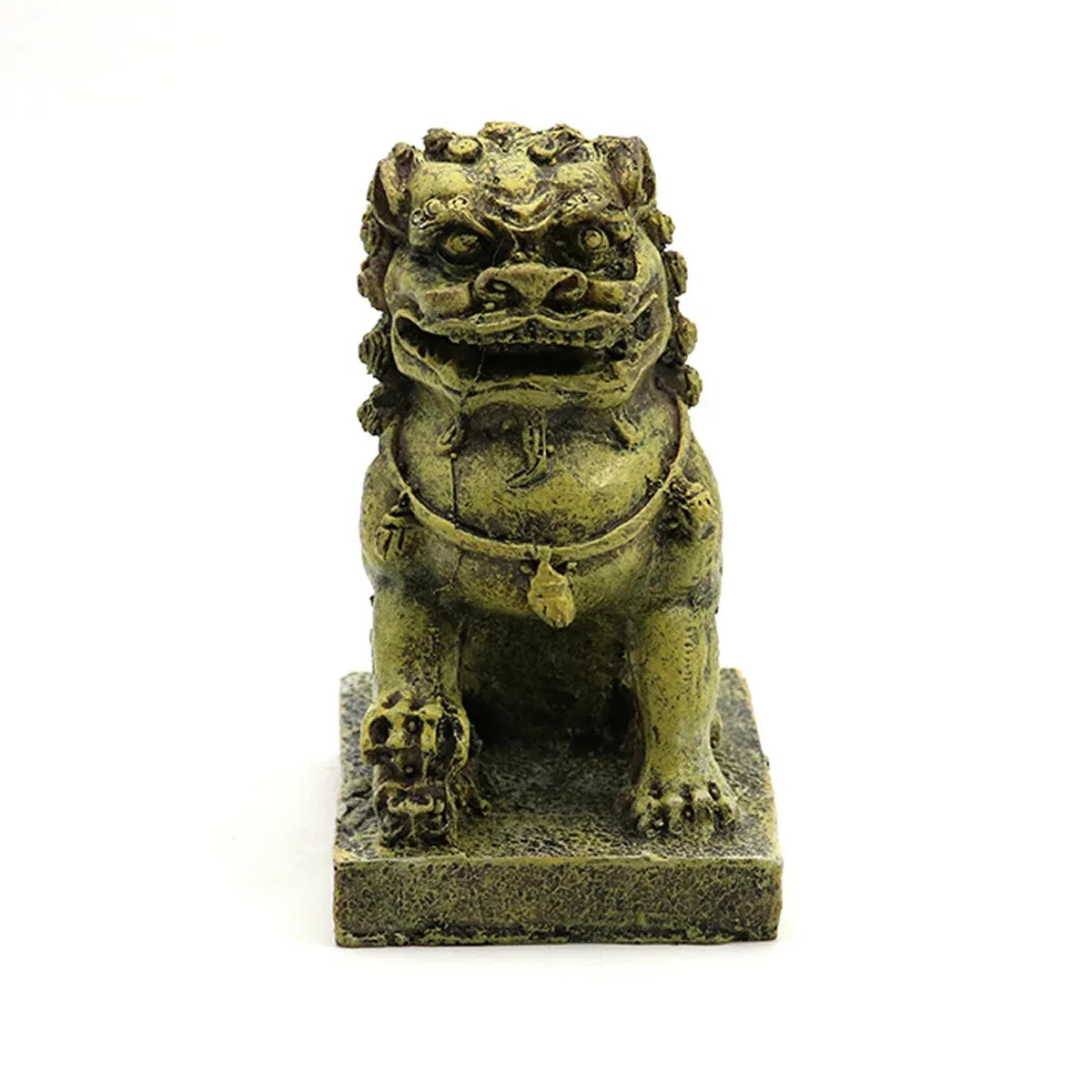 Resin Guardian Lion Statue Ornament Aquarium Decor Fish Tank Desktop Display