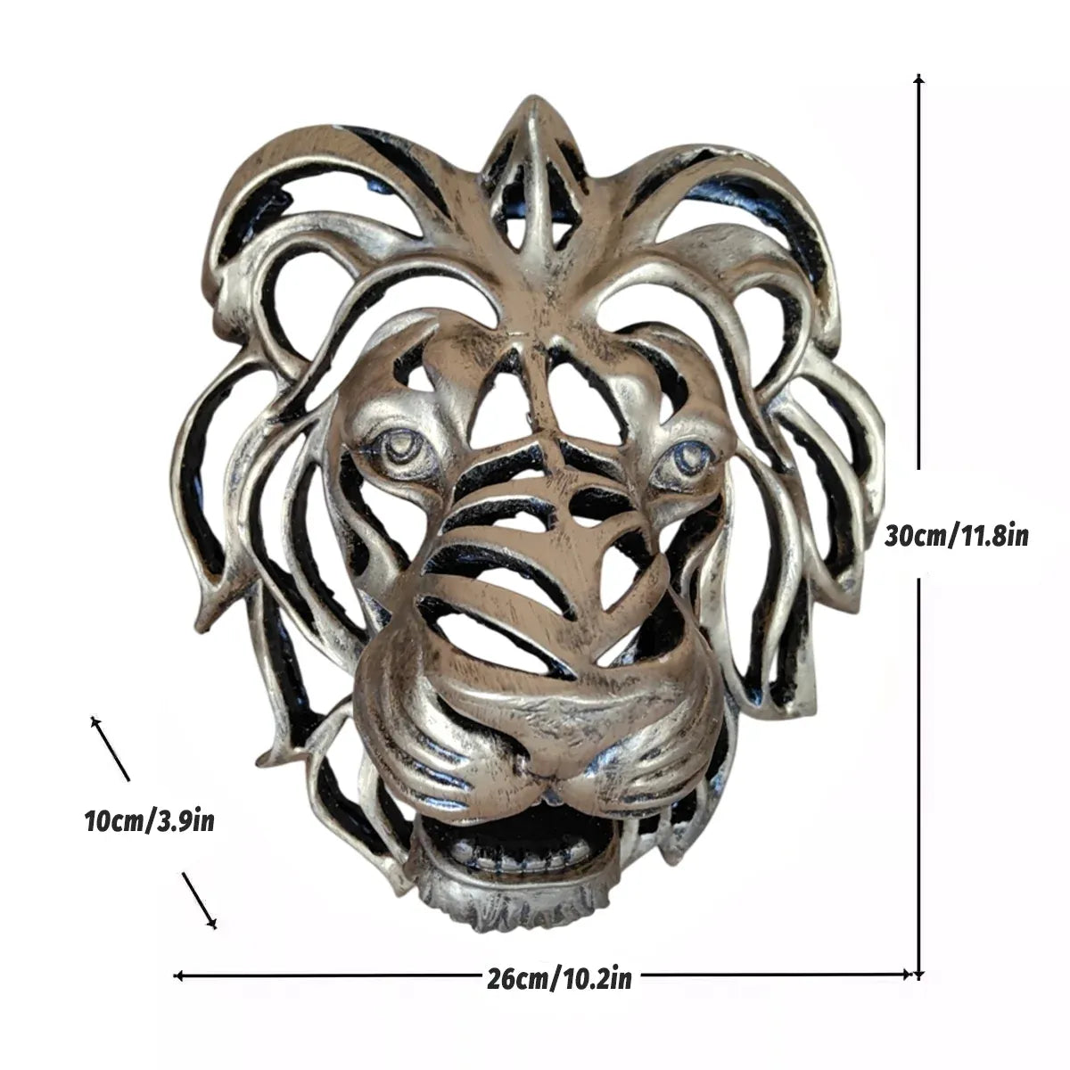 Lion Head Wall Decor Resin Wall Hanging Sculpture Home Living Room