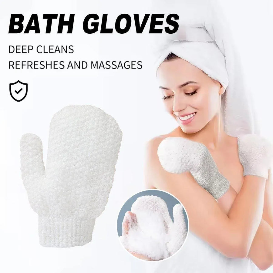 Bath Gloves Exfoliating Scrubbing Mitt Shower Cleaning Body Wash Supplies