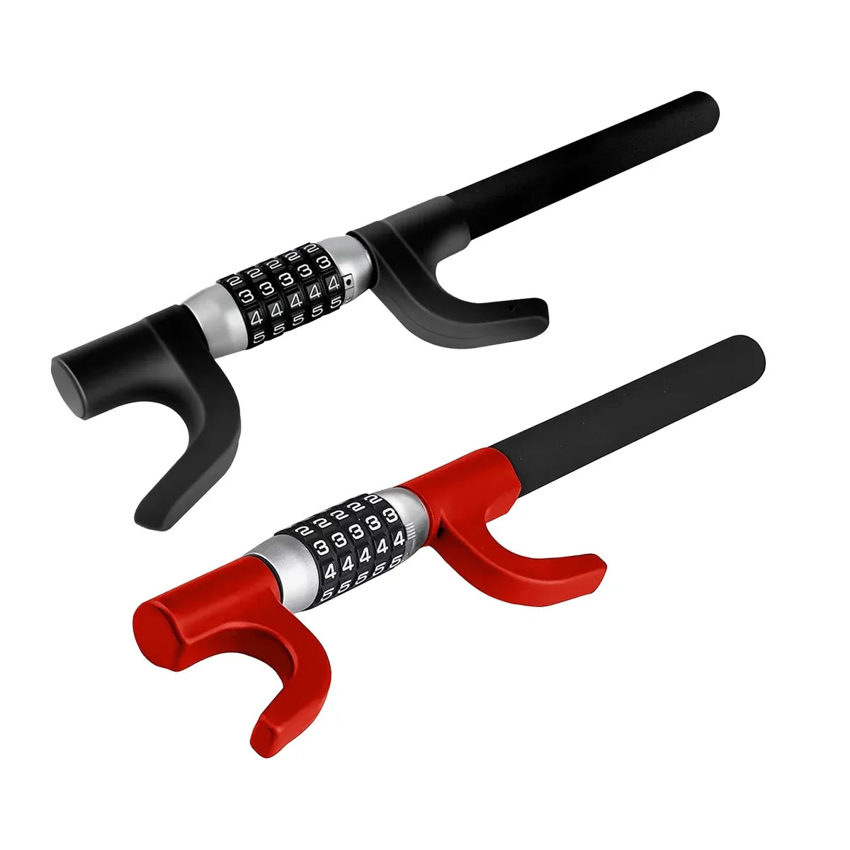 Car Steering Wheel Lock Anti Theft Security Code Lock for Vehicle Protection Use - Red