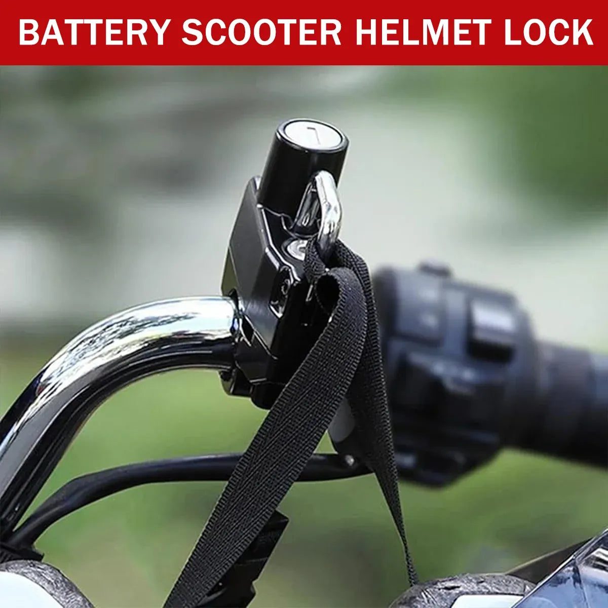 Multifunctional Motorcycle Helmet Lock Hook Key Lock Anti-Theft Durable Sturdy