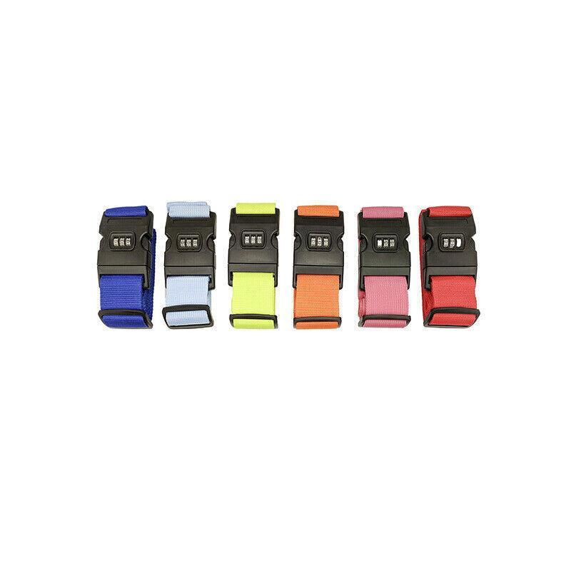 Luggage Strap Code Password Travel Suitcase Secure Lock Safe Nylon Packing Belt - Rose Red