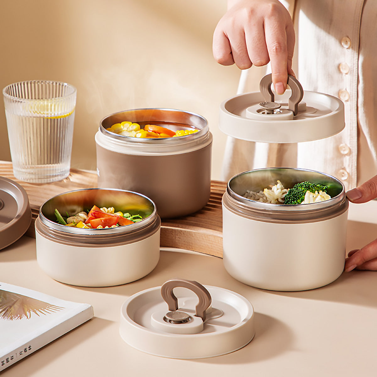 Lunch Box Food Container Thermal Warmer Hot Student Bento Insulated Soup Cup - 350ml