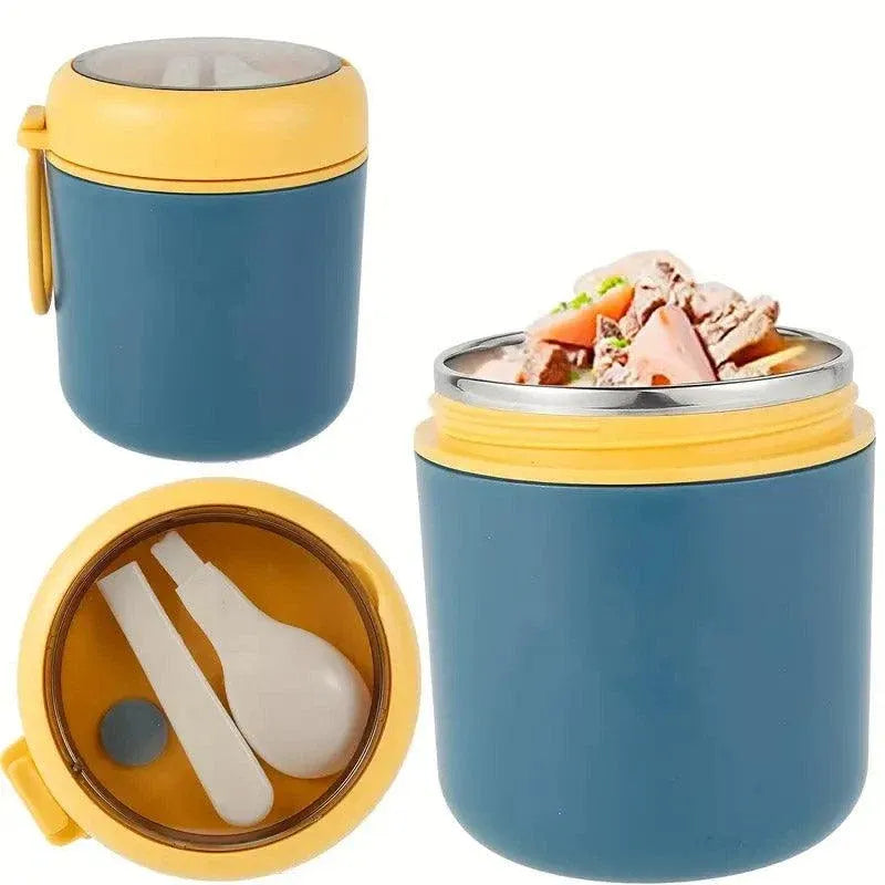 530ml Stainless Steel Insulated Lunch Box Portable Food Storage Mug Soup Meals - Pink
