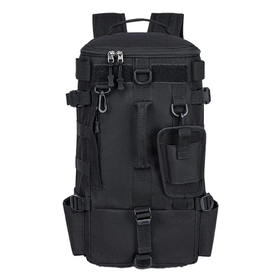 Waterproof Fishing Tackle Bag Large Capacity Multi Functional Shoulder Storage - Black